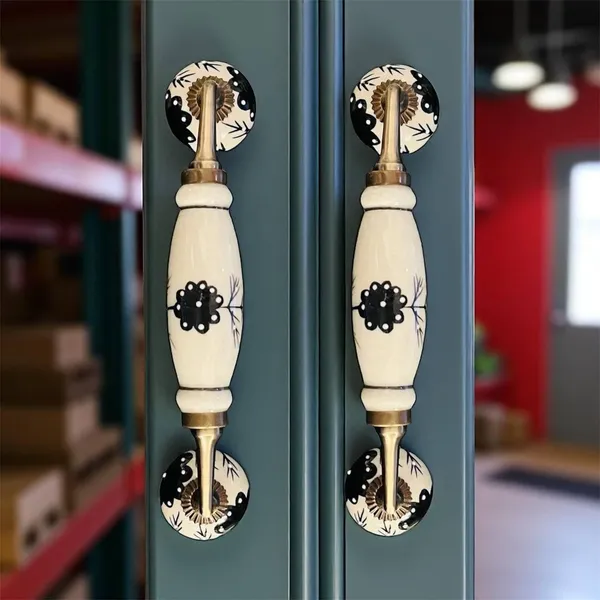 Maison_Belle_Ceramic_Door_Handle_Gold_Antique_Finish_(Size_-_8.5_INCH)_-_Hole_to_Hole_6.5_INCH_-_Pack_of_1_Handle_(5._Size_8.5_INCH_Hand_Paiting)
