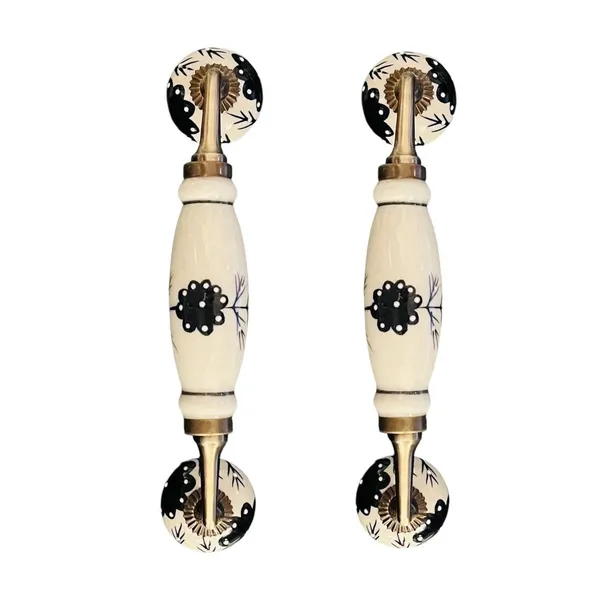 Maison_Belle_Ceramic_Door_Handle_Gold_Antique_Finish_(Size_-_8.5_INCH)_-_Hole_to_Hole_6.5_INCH_-_Pack_of_1_Handle_(5._Size_8.5_INCH_Hand_Paiting)