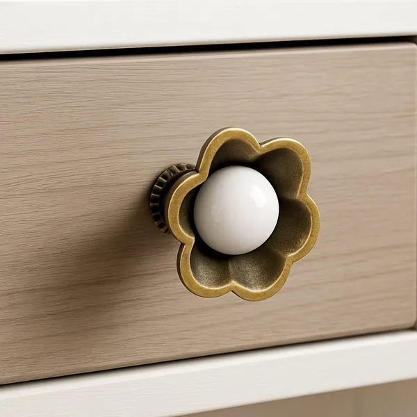 Maison_Belle_Ceramic_Flower_KNOBS_for_Drawer_-_Gold_Antique_Finish_(Size_2.5_INCH_-_White,_Pack_of_2)_(White)