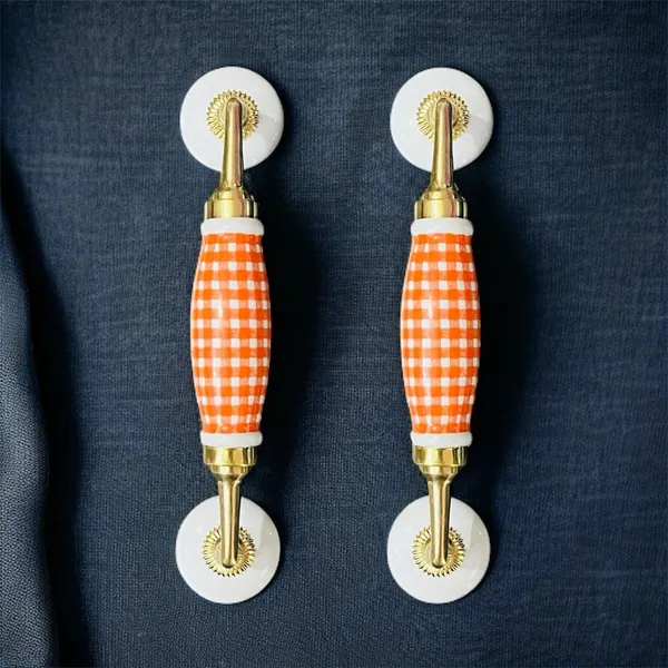 Maison_Belle_Ceramic_Door_Handle_Brass_Finish_(Size_-_8.5_INCH)_-_Hole_to_Hole_6.5_INCH_-_Pack_of_1_Handle_(Brass_-_Orange)