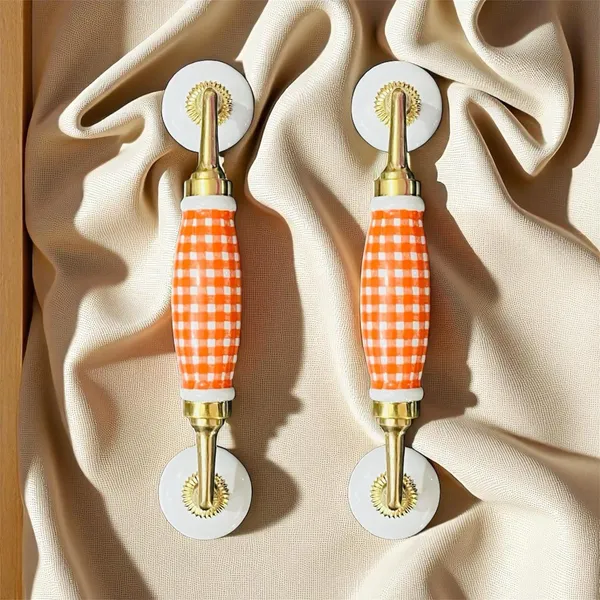 Maison_Belle_Ceramic_Door_Handle_Brass_Finish_(Size_-_8.5_INCH)_-_Hole_to_Hole_6.5_INCH_-_Pack_of_1_Handle_(Brass_-_Orange)