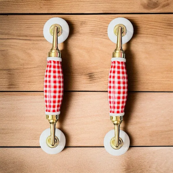 Maison_Belle_Ceramic_Door_Handle_Brass_Finish_(Size_-_8.5_INCH)_-_Hole_to_Hole_6.5_INCH_-_Pack_of_1_Handle_(Brass_-_RED)