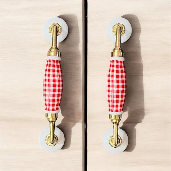Maison_Belle_Ceramic_Door_Handle_Brass_Finish_(Size_-_8.5_INCH)_-_Hole_to_Hole_6.5_INCH_-_Pack_of_1_Handle_(Brass_-_RED)