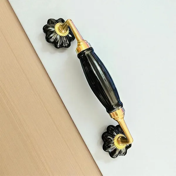 Maison_Belle_Ceramic_Door_Handle_Brass_Finish_(Size_-_8.5_INCH)_-_Hole_to_Hole_6.5_INCH_-_Pack_of_1_Handle_(Brass)_(Black)
