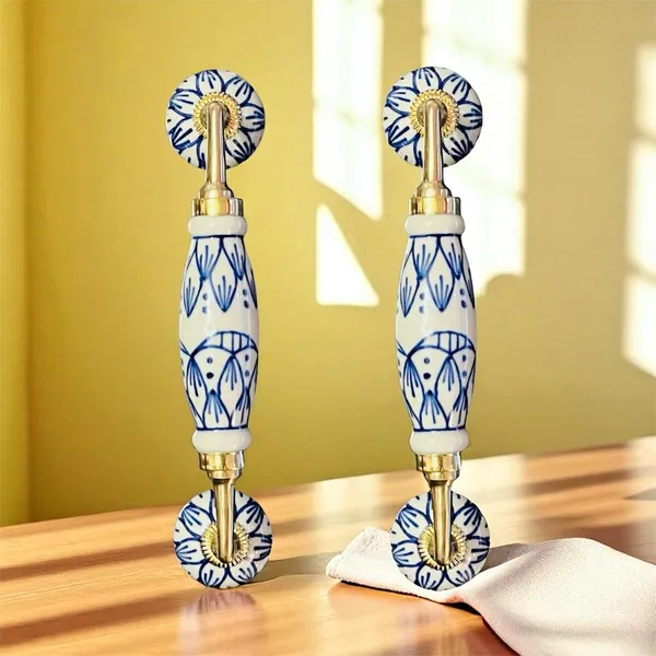 Maison_Belle_Ceramic_Door_Handle_Brass_Finish_(Size_-_8.5_INCH)_-_Hole_to_Hole_6.5_INCH_-_Pack_of_1_Handle_(Brass)_(Blue_Hand_Painting)