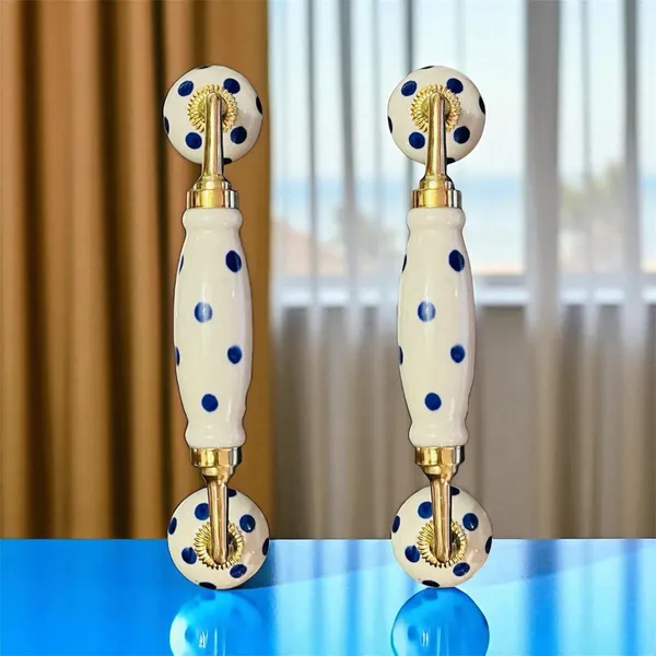 Maison_Belle_Ceramic_Door_Handle_Brass_Finish_(Size_-_8.5_INCH)_-_Hole_to_Hole_6.5_INCH_-_Pack_of_1_Handle_(Brass)_(Blue_DOT)