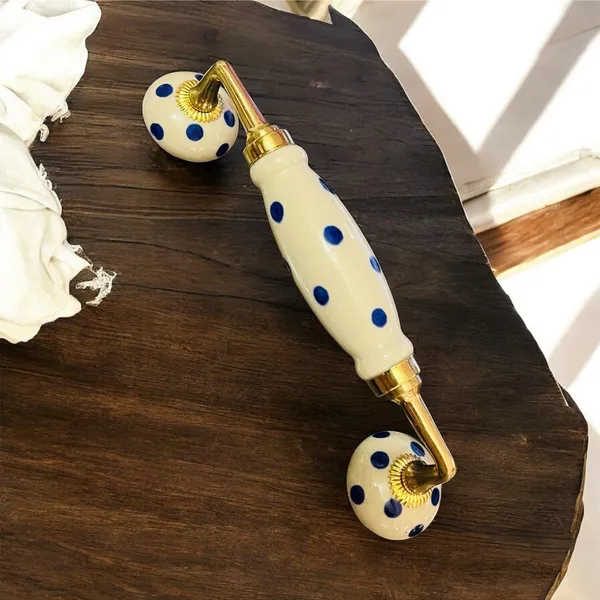 Maison_Belle_Ceramic_Door_Handle_Brass_Finish_(Size_-_8.5_INCH)_-_Hole_to_Hole_6.5_INCH_-_Pack_of_1_Handle_(Brass)_(Blue_DOT)