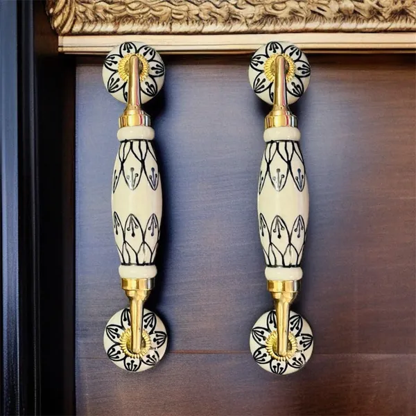 Maison_Belle_Ceramic_Door_Handle_Brass_Finish_(Size_-_8.5_INCH)_-_Hole_to_Hole_6.5_INCH_-_Pack_of_1_Handle_(Brass)_(Black_Hand_Painted_2)