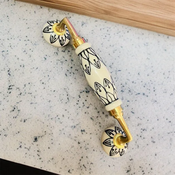 Maison_Belle_Ceramic_Door_Handle_Brass_Finish_(Size_-_8.5_INCH)_-_Hole_to_Hole_6.5_INCH_-_Pack_of_1_Handle_(Brass)_(Black_Hand_Painted_2)
