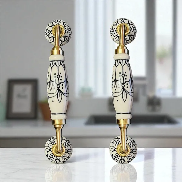 Maison_Belle_Ceramic_Door_Handle_Brass_Finish_(Size_-_8.5_INCH)_-_Hole_to_Hole_6.5_INCH_-_Pack_of_1_Handle_(Brass)_(Black_Hand_Painting_4)