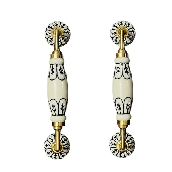 Maison_Belle_Ceramic_Door_Handle_Brass_Finish_(Size_-_8.5_INCH)_-_Hole_to_Hole_6.5_INCH_-_Pack_of_1_Handle_(Brass)_(Black_Hand_Painting_5)