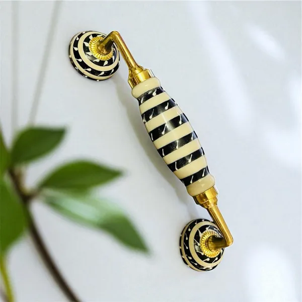 Maison_Belle_Ceramic_Door_Handle_Brass_Finish_(Size_-_8.5_INCH)_-_Hole_to_Hole_6.5_INCH_-_Pack_of_1_Handle_(Brass)_(Black_Hand_Painting_7)