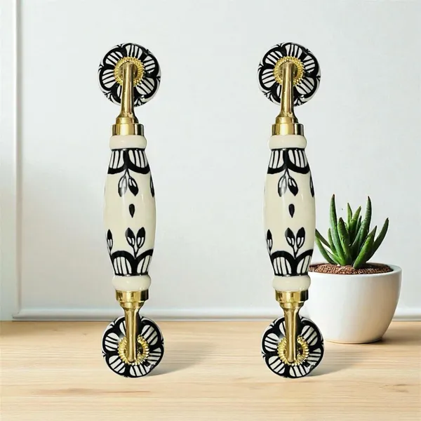 Maison_Belle_Ceramic_Door_Handle_Brass_Finish_(Size_-_8.5_INCH)_-_Hole_to_Hole_6.5_INCH_-_Pack_of_1_Handle_(Brass)_(Black_Hand_Painting_8)