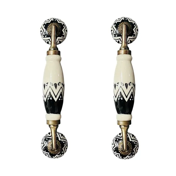 Maison_Belle_Ceramic_Door_Handle_Gold_Antique_Finish_(Size_-_8.5_INCH)_-_Hole_to_Hole_6.5_INCH_-_Pack_of_1_Handle_(19._Size_8.5_INCH_Hand_Painted)