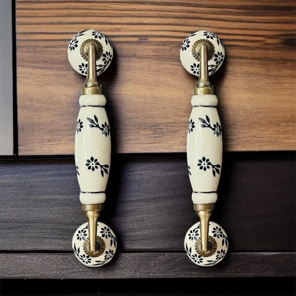 Maison_Belle_Ceramic_Door_Handle_Gold_Antique_Finish_(Size_-_8.5_INCH)_-_Hole_to_Hole_6.5_INCH_-_Pack_of_1_Handle_(20._Size_8.5_INCH_Hand_Painted)