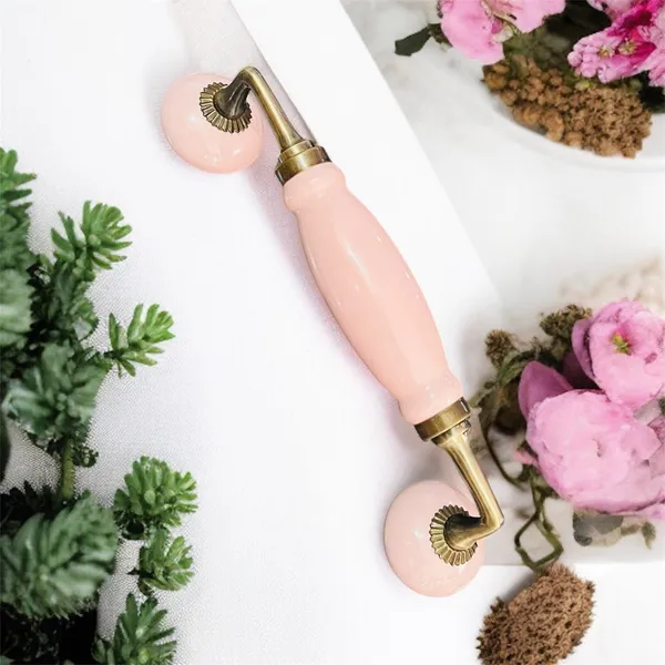 Maison_Belle_Ceramic_Door_Handle_Gold_Antique_Finish_(Size_-_8.5_INCH)_-_Hole_to_Hole_6.5_INCH_-_Pack_of_1_Handle_(24._Size_8.5_INCH_Pink)