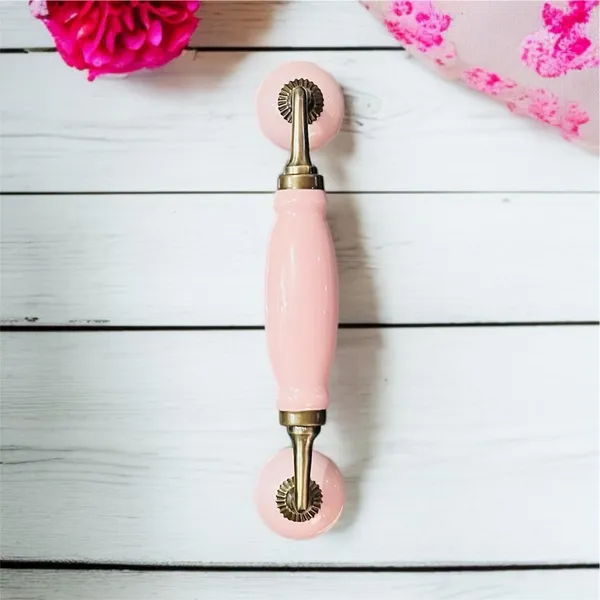 Maison_Belle_Ceramic_Door_Handle_Gold_Antique_Finish_(Size_-_8.5_INCH)_-_Hole_to_Hole_6.5_INCH_-_Pack_of_1_Handle_(24._Size_8.5_INCH_Pink)