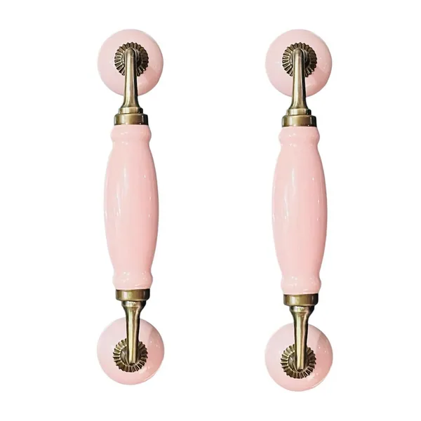 Maison_Belle_Ceramic_Door_Handle_Gold_Antique_Finish_(Size_-_8.5_INCH)_-_Hole_to_Hole_6.5_INCH_-_Pack_of_1_Handle_(24._Size_8.5_INCH_Pink)