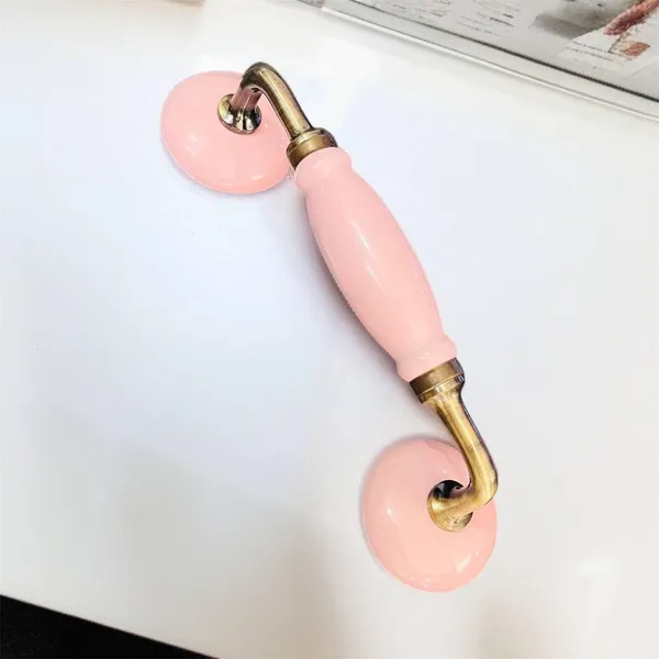 Maison_Belle_Ceramic_Door_Handle_Gold_Antique_Finish_(Size_-_8.6_INCH)_-_Hole_to_Hole_6.5_INCH_-_Pack_of_1_Handle_(Pink)