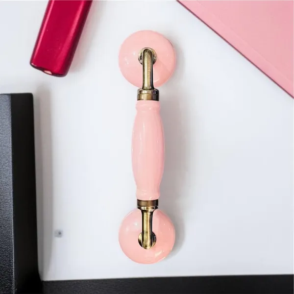Maison_Belle_Ceramic_Door_Handle_Gold_Antique_Finish_(Size_-_8.6_INCH)_-_Hole_to_Hole_6.5_INCH_-_Pack_of_1_Handle_(Pink)