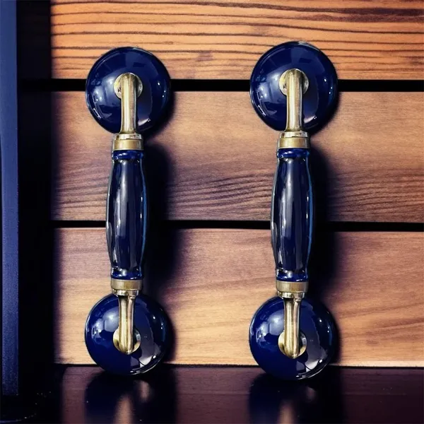 Maison_Belle_Ceramic_Door_Handle_Gold_Antique_Finish_(Size_-_8.6_INCH)_-_Hole_to_Hole_6.5_INCH_-_Pack_of_1_Handle_(Blue)