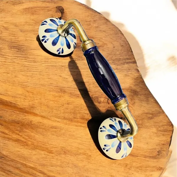 Maison_Belle_Ceramic_Door_Handle_Gold_Antique_Finish_(Size_-_8.6_INCH)_-_Hole_to_Hole_6.5_INCH_-_Pack_of_1_Handle_(Blue_Hand_Painting_1)