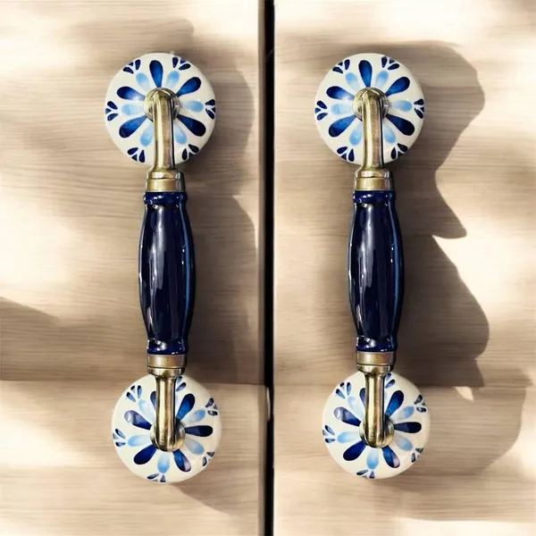Maison_Belle_Ceramic_Door_Handle_Gold_Antique_Finish_(Size_-_8.6_INCH)_-_Hole_to_Hole_6.5_INCH_-_Pack_of_1_Handle_(Blue_Hand_Painting_1)