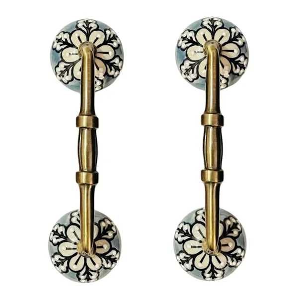 Maison_Belle_Ceramic_Door_Handle_Gold_Antique_Finish_-_(Size_6_Inch,_Hand_Painting)_-_Hole_to_Hole_4_INCH_(Pack_of_1_Handle)