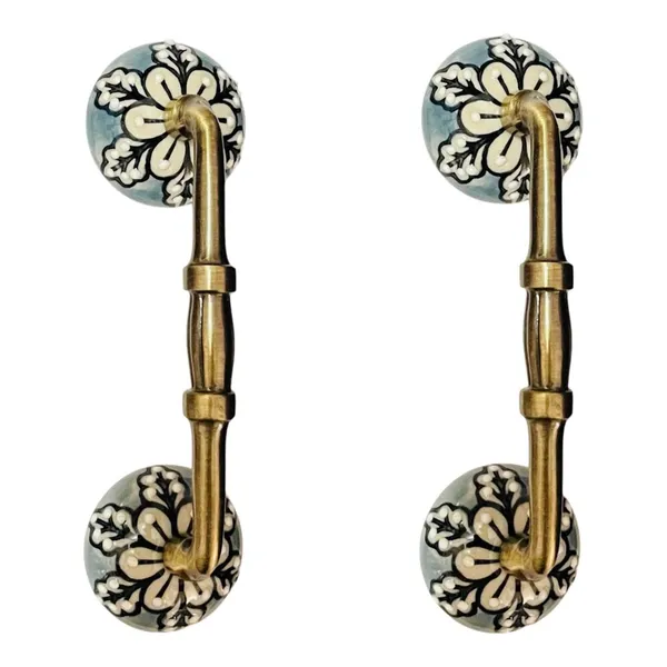 Maison_Belle_Ceramic_Door_Handle_Gold_Antique_Finish_-_(Size_6_Inch,_Hand_Painting)_-_Hole_to_Hole_4_INCH_(Pack_of_1_Handle)