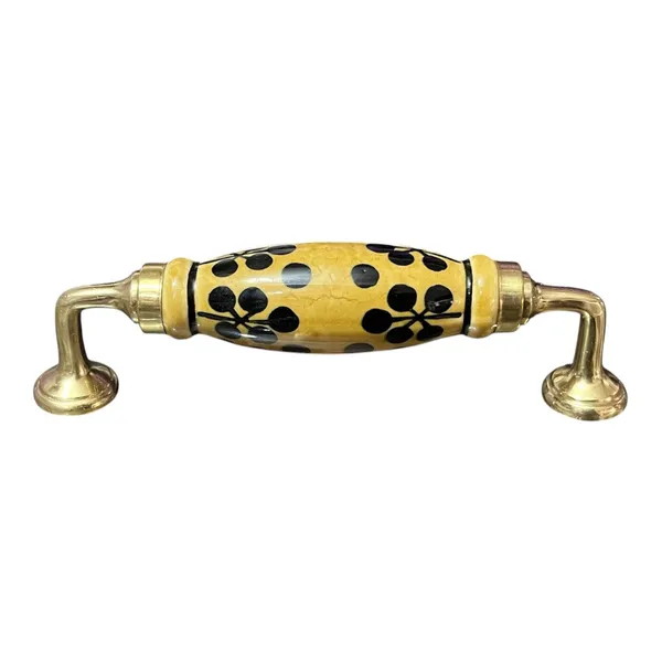 Maison_Belle_Ceramic_Door_Handle_-_Brass_(Size_6_Inch)_HAND_PAINTED