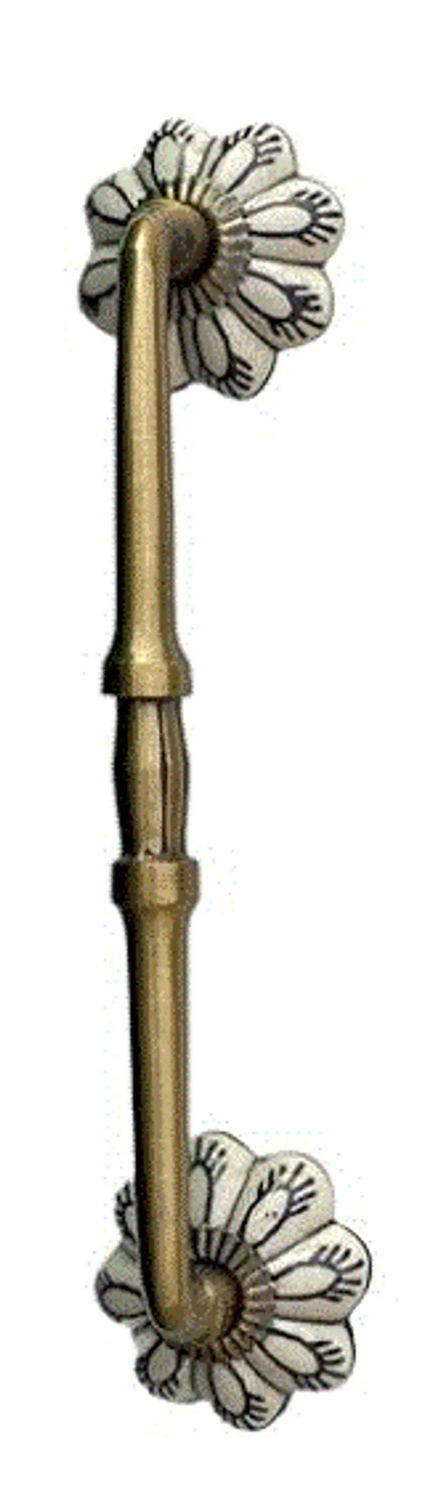 PACK_OF_1_-_CERAMIC_DOOR_HANDLE_SIZE_-_8_INCH_-_GOLD_ANTIQUE_FINISH_-_HOLE_TO_HOLE_6_INCH_