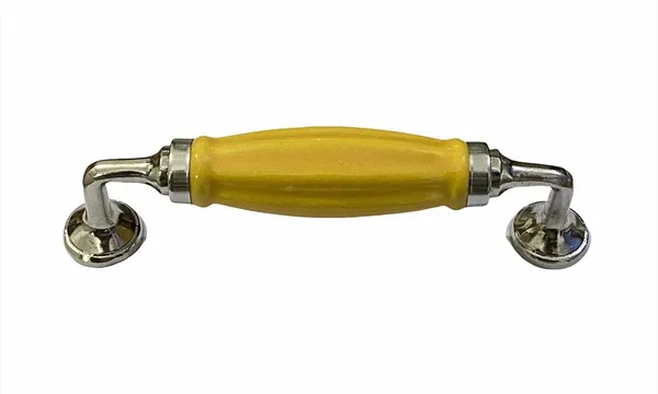 Mustard_Ceramic_Door_Handle_With_Silver_Finish_(Size_6_Inch,_Mustard)