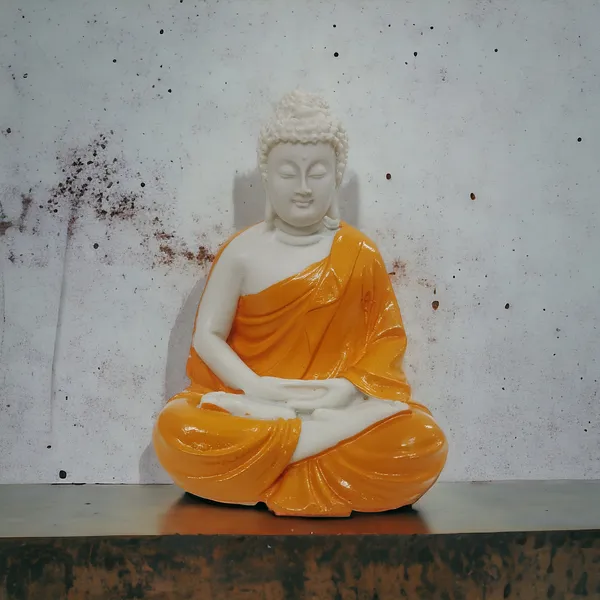 Beautiful_Orange_Buddha_statue_Resin_for_Home__And_Decor
