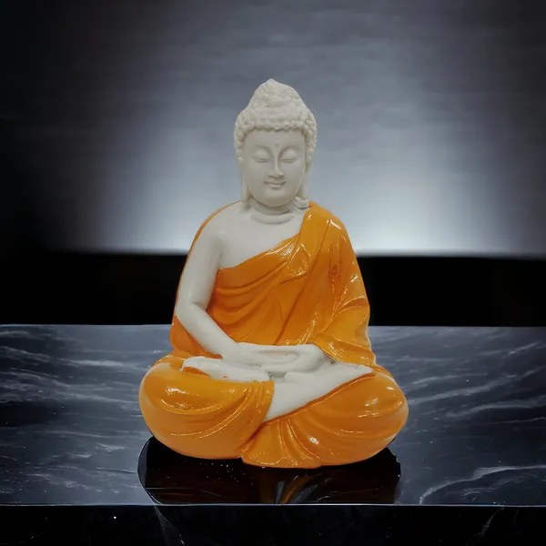 Beautiful_Orange_Buddha_statue_Resin_for_Home__And_Decor