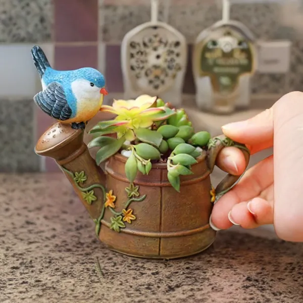 Blue_Sparrow_Resin_Succulent_Pot_For_Home_&_Decoration_(10.5_*_14_*_5_*_5_Cm)