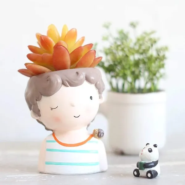 Multicolor_Little_Boy_Resin_Succulent_Pot_For_Home_&_Decoration