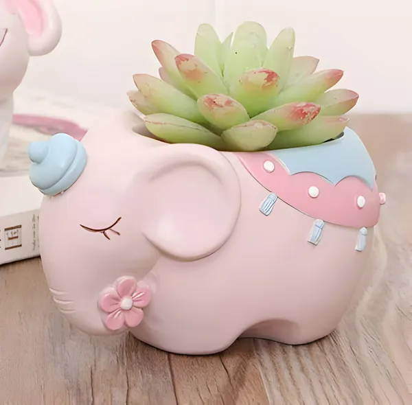 Pink_Elephant_Resin_Succulent_Pot_For_Home_&_Decoration