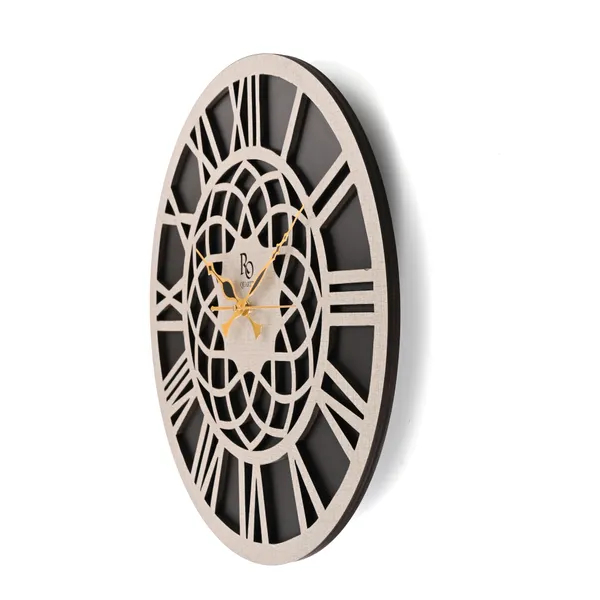 White_Analog_Wood_Wall_Clock_For_Home_Decor_|_Accurate_Time_Keeping_With_Quartz_Mechanism