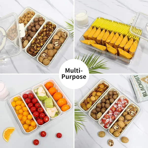White_Fridge_Storage_Boxes_With_Lid_And_Handle_4_Compartments_Food_Organizer_Containers_For_Fruits_Vegetables_Snacks_Airtight_Container_Box_For_Kitchen