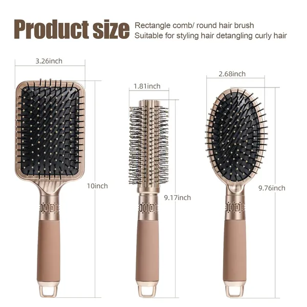 Hair_Brush_Comb_Set_For_Women_Men_3pcs_Includes_Anti-Static_Massage_Oval_Comb,_Vented_Detangling_Brush,_Round_Hair_Brush_For_Use_Wet_Dry_Curly_and_Straight_Hair