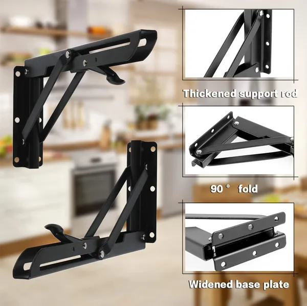 12inch_Folding_Shelf_Bracket_with_Screws_Heavy_Duty_Metal_Collapsible_Triangle_Shelf_Bracket,_DIY_Wall_Mounted_Folding_Table_Hinge_Space_Saving_Folding_Brackets_-_Black