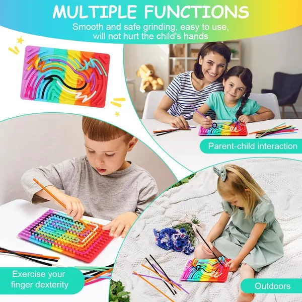 Double-Sided_Silicone_Fidget_Toy_for_Kids_&_Adults_Sensory_Fidget_Pads_Toys_Calming,_Stress_Relief,_Anxiety,_Sensory_Activity_Board_with_11_Strings_(Rainbow_Color_and_3+_&_Adults)