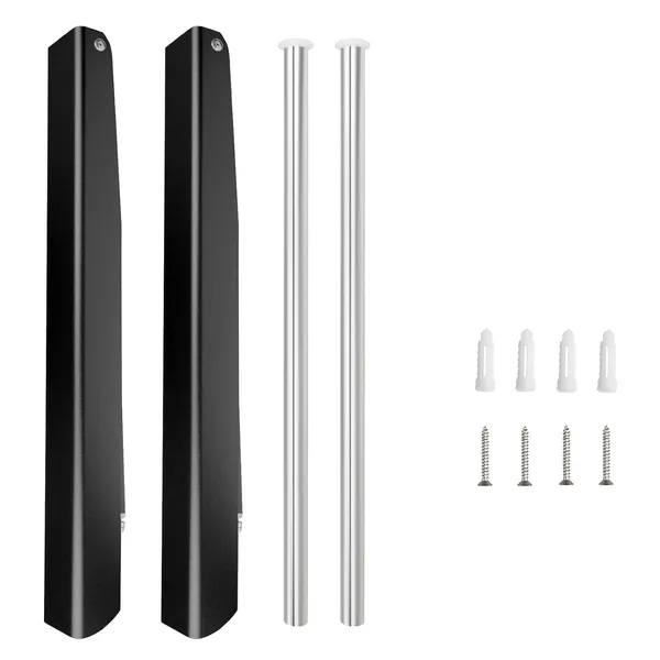 Foldable_Clothing_Rack_with_Rod,_Wall-Mounted_Retractable_Clothes_Hanger_for_Laundry_Dryer_Room,_Hanging_Drying_Rod,_Small_Collapsible_Folding_Garment_Racks_|_(Black_or_Cream)