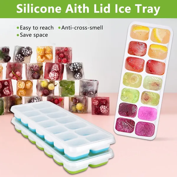 Pop_Up_Ice_Cube_Trays_for_Freezer_with_Lid_Ice_Cube_Trays,_Silicone_Easy-Release_and_Flexible_14-Ice_Cubes_Mould_with_Spill-Resistant,_BPA_Free_and_Food_Grade_for_Freezer_(Pack_of_2)