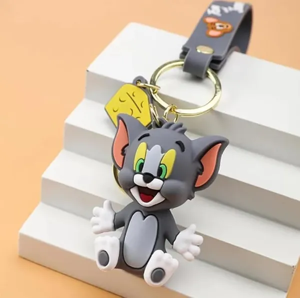 Tom_and_Jerry_Cute_Cartoon_Keychain_for_Girls_Boys_-_Keyring_for_Bags,_Backpacks,_Purse_Handbag_or_Car_Keys_–_Funny_Keychain_Wristlet_for_Kids