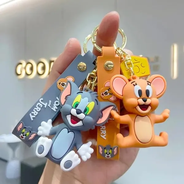 Tom_and_Jerry_Cute_Cartoon_Keychain_for_Girls_Boys_-_Keyring_for_Bags,_Backpacks,_Purse_Handbag_or_Car_Keys_–_Funny_Keychain_Wristlet_for_Kids
