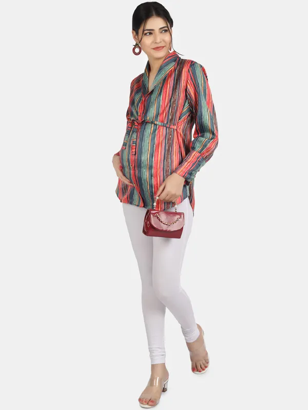 Maaze_-_Stripe_Print_Shawl_Collar_Maternity_Shirt
