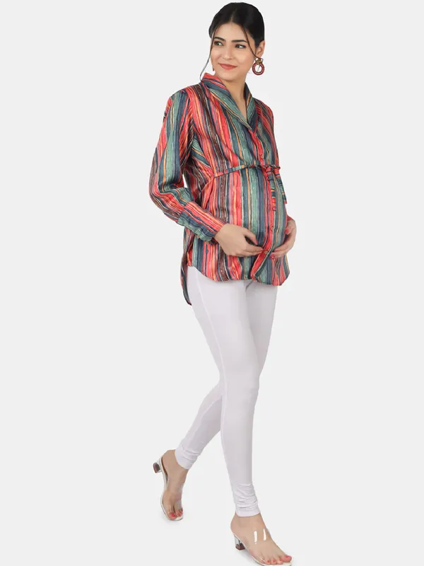 Maaze_-_Stripe_Print_Shawl_Collar_Maternity_Shirt