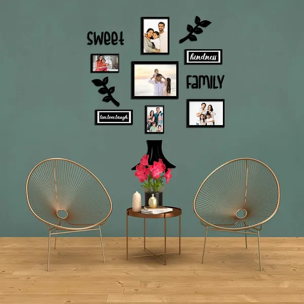 Black_Family_Tree_Photo_Frame_Set_Of_7_Individual_Wall_Collage_Photo_Frame_With_Mdf_Plaque_-_2_Leaf,1_Trunk_And_Text_Cut_Out_For_Living_Room,_Decorative_|_Customizable