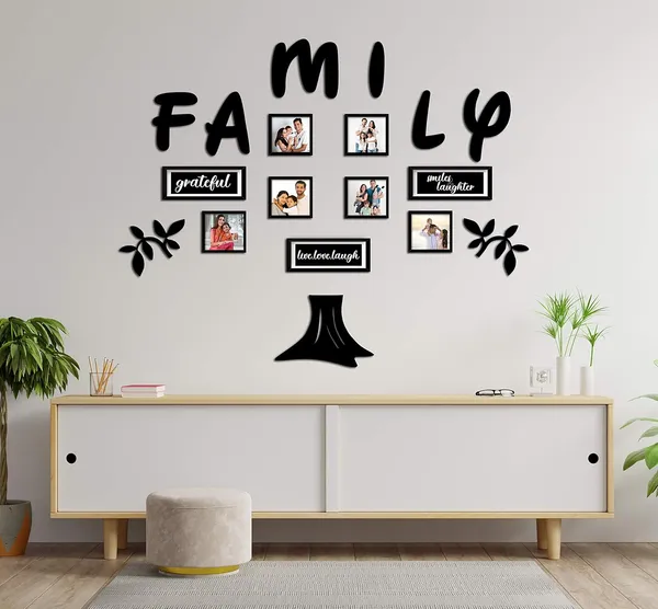 Black_Family_Tree_Photo_Frame_Set_Of_8_Individual_Wall_Collage_Photo_Frame_With_Mdf_Plaque_-_2_Leaf,1_Trunk_Text_Cut_Out_For_Living_Room,_Decorative_|_Customizable